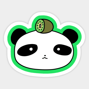 Kiwi Panda Face Sticker